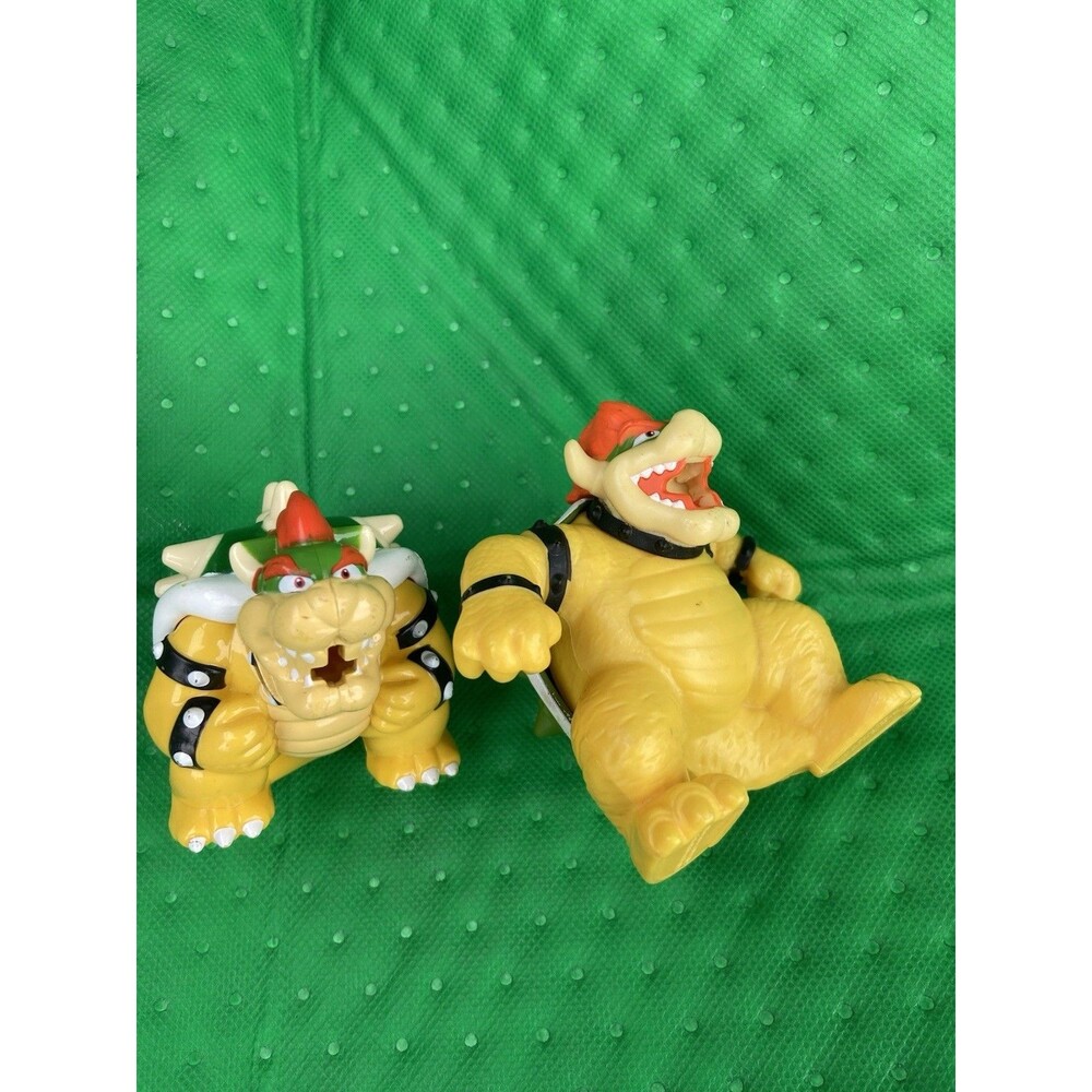 Super Mario Bros Bowser 2023 McDonald’s Happy Meal Action Figure Toy Lot of 2